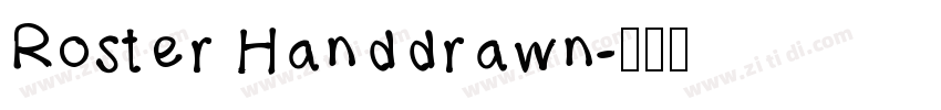 Roster Handdrawn字体转换